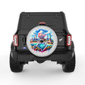 NEW JERSEY SILVER CARBON FIBER TIRE COVER