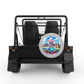 NEW JERSEY SILVER CARBON FIBER TIRE COVER FOR MOKE