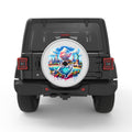 NEW JERSEY SILVER CARBON FIBER TIRE COVER