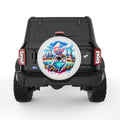 NEW JERSEY PEARL  WHITE CARBON FIBER TIRE COVER