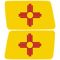 NEW MEXICO STATE FLAG QUARTER WINDOW DRIVER & PASSENGER DECALS