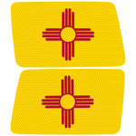 NEW MEXICO STATE FLAG QUARTER WINDOW DRIVER & PASSENGER DECALS