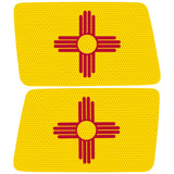 NEW MEXICO STATE FLAG QUARTER WINDOW DRIVER & PASSENGER DECALS