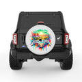 NEW MEXICO PEARL  WHITE CARBON FIBER TIRE COVER