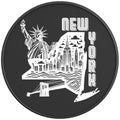NEW YORK COMPILATION BLACK CARBON FIBER TIRE COVER