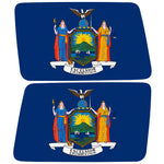 NEW YORK STATE FLAG QUARTER WINDOW DRIVER & PASSENGER DECALS