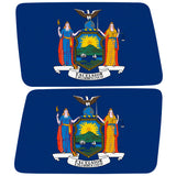 NEW YORK STATE FLAG QUARTER WINDOW DRIVER & PASSENGER DECALS