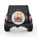 NEW YORK SILVER CARBON FIBER TIRE COVER