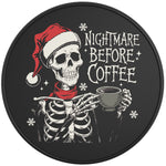 NIGHTMARE BEFORE COFFEE BLACK TIRE COVER