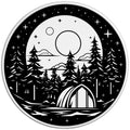 NIGHT SKY CAMPING WHITE TIRE COVER