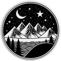 NIGHT WILDERNESS WHITE TIRE COVER