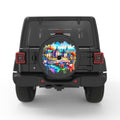 NORTH CAROLINA BLACK CARBON FIBER TIRE COVER
