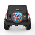 NORTH CAROLINA BLACK CARBON FIBER TIRE COVER