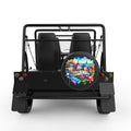 NORTH CAROLINA BLACK CARBON FIBER TIRE COVER FOR MOKE