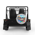 NORTH CAROLINA SILVER CARBON FIBER TIRE COVER FOR MOKE