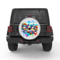NORTH CAROLINA SILVER CARBON FIBER TIRE COVER