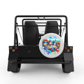 NORTH CAROLINA WHITE CARBON FIBER TIRE COVER FOR MOKE