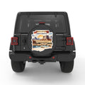 NORTH DAKOTA PEARL  WHITE CARBON FIBER TIRE COVER