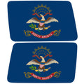 NORTH DAKOTA STATE FLAG QUARTER WINDOW DRIVER & PASSENGER DECALS