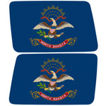 NORTH DAKOTA STATE FLAG QUARTER WINDOW DRIVER & PASSENGER DECALS