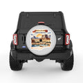 NORTH DAKOTA SILVER CARBON FIBER TIRE COVER