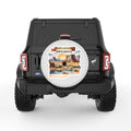 NORTH DAKOTA PEARL  WHITE CARBON FIBER TIRE COVER