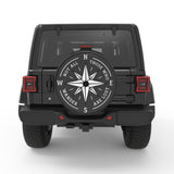 NOT ALL THOSE WHO WANDER ARE LOST COMPASS BLACK CARBON FIBER TIRE COVER
