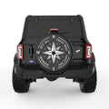 NOT ALL THOSE WHO WANDER ARE LOST COMPASS BLACK TIRE COVER
