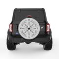 NOT ALL THOSE WHO WANDER ARE LOST COMPASS SILVER CARBON FIBER TIRE COVER