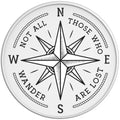 NOT ALL THOSE WHO WANDER ARE LOST WHITE TIRE COVER