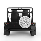 NOT ALL THOSE WHO WANDER ARE LOST WHITE TIRE COVER FOR MOKE