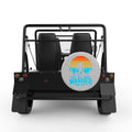 NOT ALL WHO WONDER ARE LOST SASQUATCH SILVER CARBON FIBER TIRE COVER FOR MOKE
