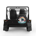 NOT TODAY UNICORN SKELETON BLACK CARBON FIBER TIRE COVER FOR MOKE