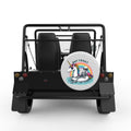 NOT TODAY UNICORN SKELETON WHITE CARBON FIBER TIRE COVER FOR MOKE
