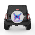 NO STORY SHOULD END TOO SOON SILVER CARBON FIBER TIRE COVER