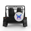 NO STORY SHOULD END TOO SOON WHITE CARBON FIBER TIRE COVER FOR MOKE