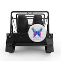 NO STORY SHOULD END TOO SOON WHITE TIRE COVER FOR MOKE