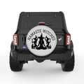 NAMASTE WITCHES SILVER CARBON FIBER TIRE COVER