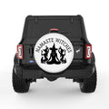 NAMASTE WITCHES WHITE TIRE COVER
