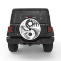 NATURE YING YANG BLACK CARBON FIBER TIRE COVER