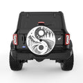 NATURE YING YANG BLACK CARBON FIBER TIRE COVER
