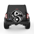 NATURE YING YANG PEARL  WHITE CARBON FIBER TIRE COVER