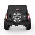 NAVAL CREST BLACK TIRE COVER