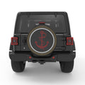 NAVY ANCHOR PEARL  WHITE CARBON FIBER TIRE COVER
