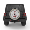 NAVY ANCHOR WHITE TIRE COVER