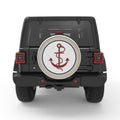 NAVY ANCHOR BLACK TIRE COVER
