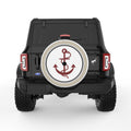 NAVY ANCHOR WHITE TIRE COVER