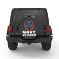 NAVY VETERAN ANCHOR BLACK CARBON FIBER TIRE COVER