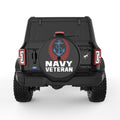NAVY VETERAN ANCHOR BLACK TIRE COVER