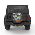 NEED BREAK FROM REALITY PEARL  WHITE CARBON FIBER TIRE COVER